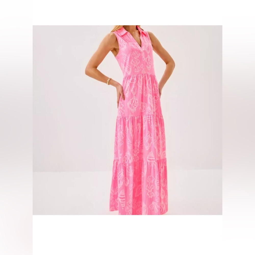 Lilly Pulitzer Reigan Maxi Dress Pink Seashell